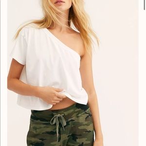 FP Coral Pink One Shoulder Top